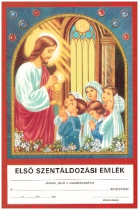 Emléklap az első szentáldozás alkalmából